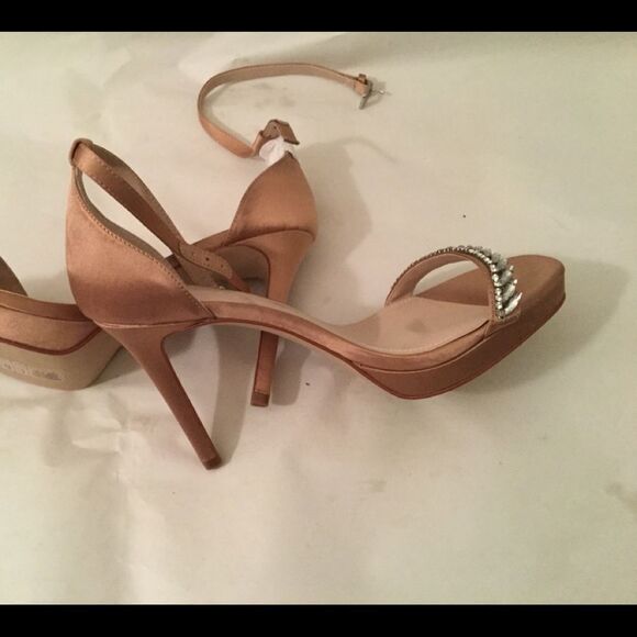 New H&M Satin Strappy Sandals Stiletto Heels - Picture 3 of 12